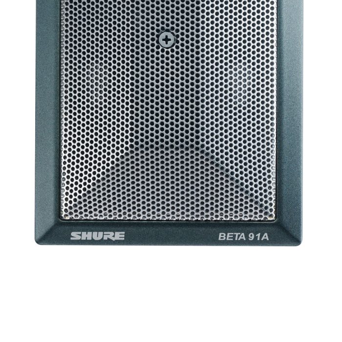 Close up of Grille of Shure BETA91A Kick Drum Microphone