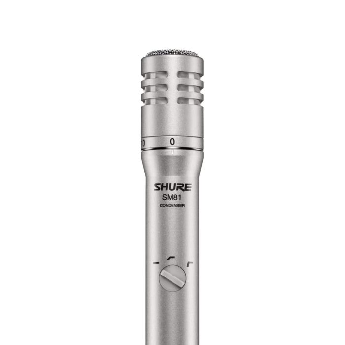 Close up of Shure SM81 Microphone
